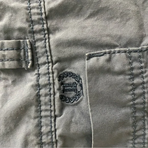 ❤️🥰Izod Capri Tie Cropped Ankle Gray Blue Cargo Leisure Pants - Picture 7 of 9